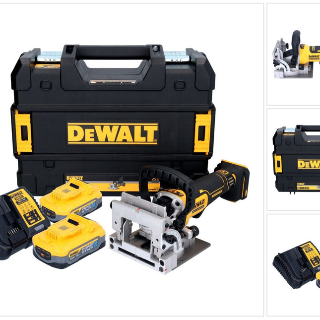 DeWalt DCW 682 H2T fresa per tasselli piatti a batteria 18 V 102 x 20 mm senza spazzole + 2x batteria Powerstack 5,0 Ah + caricabatterie + TSTAK