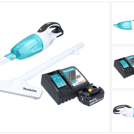 Aspiratore a batteria Makita DCL 181 FRF1WX 18 V 53 mbar 0,65 L + 1x batteria ricaricabile 3,0 Ah + caricatore