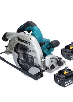 Sierra circular a batería Makita DHS 900 F2U 36 V (2x 18 V) 235 mm sin escobillas + 2x batería 3,0 Ah + adaptador Bluetooth - sin cargador