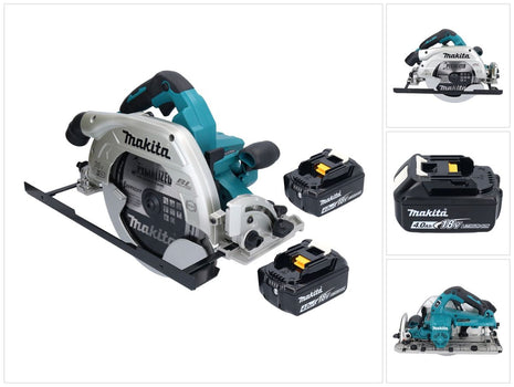 Makita DHS 900 M2U scie circulaire portative sans fil 36 V ( 2x 18 V ) 235 mm Brushless + 2x batterie 4,0 Ah + adaptateur Bluetooth - sans kit de chargement