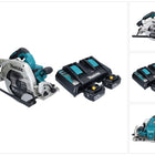 Makita DHS 900 PG2U Akku Handkreissäge 36 V ( 2x 18 V ) 235 mm Brushless + 2x Akku 6,0 Ah + Doppel Ladegerät + Bluetooth Adapter