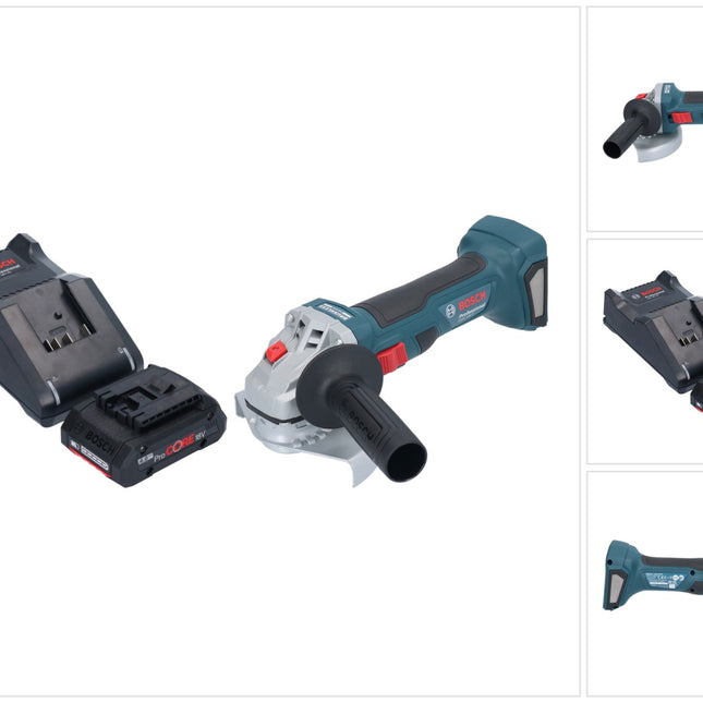 Bosch GWS 18V-7 Smerigliatrice angolare professionale a batteria 18 V 125 mm senza spazzole + 1x batteria ProCORE 4,0 Ah + caricabatterie