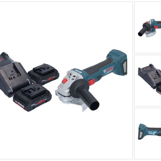 Bosch GWS 18V-7 Smerigliatrice angolare professionale a batteria 18 V 125 mm senza spazzole + 2x batteria ProCORE 4,0 Ah + caricabatterie