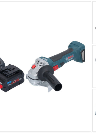 Bosch GWS 18V-7 Professional Akku Winkelschleifer 18 V 125 mm Brushless + 1x ProCORE Akku 8,0 Ah + Ladegerät