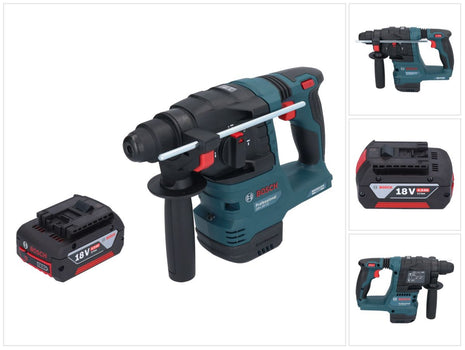 Bosch GBH 18V-22 Taladro percutor inalámbrico profesional 18 V 1,9 J SDS Plus Brushless + 1x batería 4,0 Ah - sin cargador