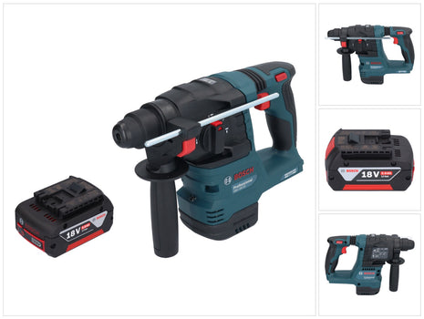 Bosch GBH 18V-22 Professional Akku Bohrhammer 18 V 1,9 J SDS Plus Brushless + 1x Akku 5,0 Ah - ohne Ladegerät