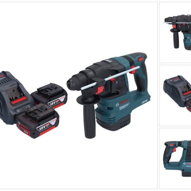 Bosch GBH 18V-22 Trapano a percussione professionale a batteria 18 V 1,9 J SDS Plus Brushless + 2x batteria ricaricabile 5,0 Ah + caricabatterie