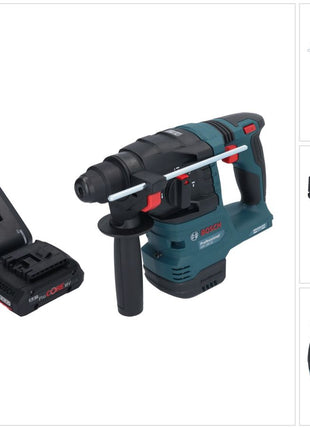 Bosch GBH 18V-22 Professional Akku Bohrhammer 18 V 1,9 J SDS Plus Brushless 1x ProCORE Akku 4,0 Ah + Ladegerät