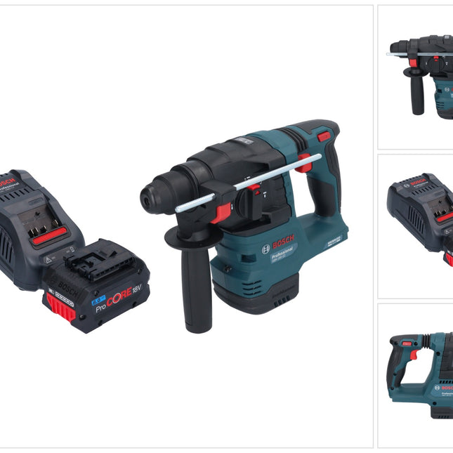 Bosch GBH 18V-22 Professional Akku Bohrhammer 18 V 1,9 J SDS Plus Brushless + 1x ProCORE Akku 8,0 Ah + Ladegerät