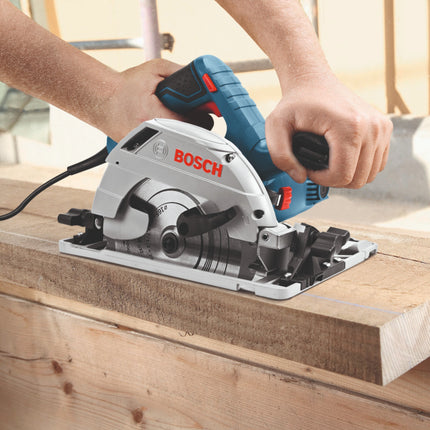 Bosch GKS 55+ GCE Sega circolare portatile professionale 1350 W 165 mm + L-Boxx ( 0601682101 )