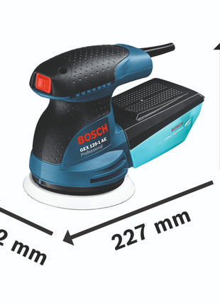 Lijadora excéntrica Bosch GEX 125-1 AE Professional 250 vatios 125 mm (0601387504) + estuche