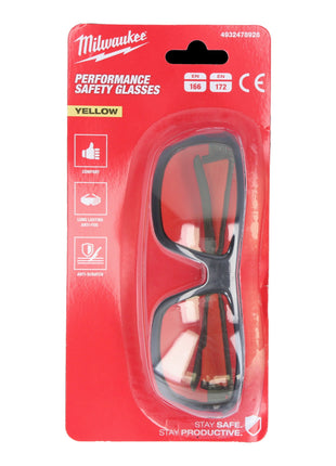 Milwaukee Performance Safety Glasses Yellow Schutzbrille ( 4932478928 ) gelb getönte Ausführung