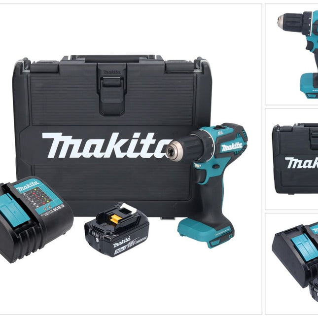 Trapano avvitatore a batteria Makita DDF 485 SFK 18 V 50 Nm brushless + 1x batteria ricaricabile 3,0 Ah + caricabatterie + custodia