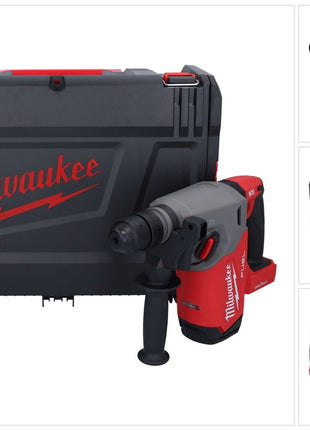 Milwaukee M18 ONEFHX-0X Martello combinato a batteria 18 V 2,5 J SDS-Plus Brushless + scatola HD ( 4933478503 ) - senza batteria, senza caricabatterie