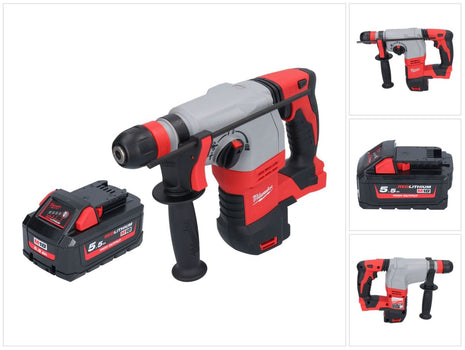 Martillo combinado a batería Milwaukee M18 HD18HX-551 18 V 2,4 J + 1x batería 5,5 Ah - sin cargador