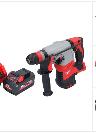 Martillo combinado a batería Milwaukee M18 HD18HX-551 18 V 2,4 J + 1x batería 5,5 Ah + cargador