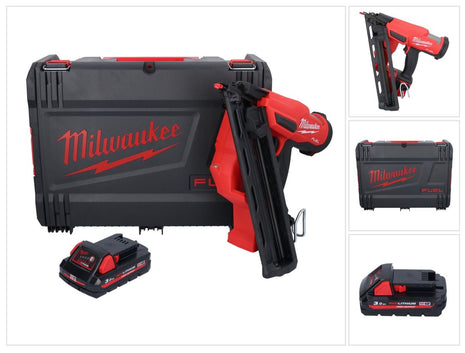 Milwaukee M18 FN15GA-301X Akku Nagler 18 V Brushless 32 - 64 mm + 1x Akku 3,0 Ah + HD Box - ohne Ladegerät