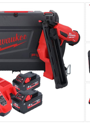 Milwaukee M18 FN15GA-552X Akku Nagler 18 V Brushless 32 - 64 mm + 2x Akku 5,5 Ah + Ladegerät + HD Box