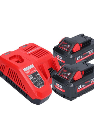 Milwaukee M18 FN15GA-552X Akku Nagler 18 V Brushless 32 - 64 mm + 2x Akku 5,5 Ah + Ladegerät + HD Box