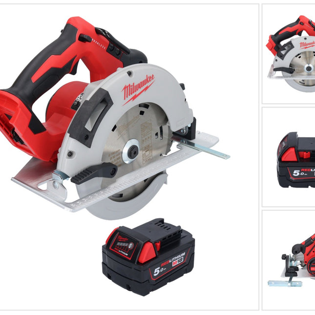 Milwaukee M18 BLCS66-501 Akku Handkreissäge 18 V 190 mm Brushless + 1x Akku 5,0 Ah - ohne Ladegerät