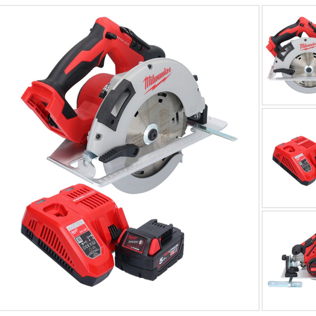 Milwaukee M18 BLCS66-501 Akku Handkreissäge 18 V 190 mm Brushless + 1x Akku 5,0 Ah + Ladegerät
