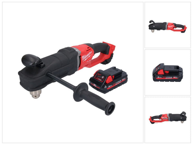 Trapano angolare a batteria Milwaukee M18 FRAD2-301 18 V 122 Nm brushless + 1x batteria ricaricabile 3,0 Ah - senza caricabatterie