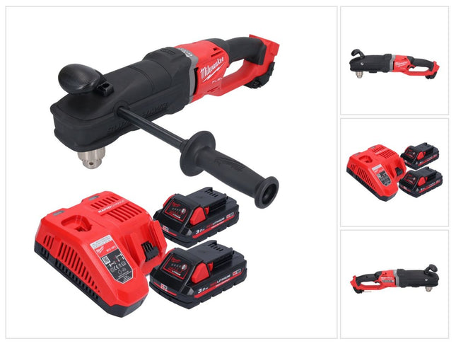 Milwaukee M18 FRAD2-302 Trapano angolare a batteria 18 V 122 Nm brushless + 2x batteria ricaricabile 3,0 Ah + caricatore