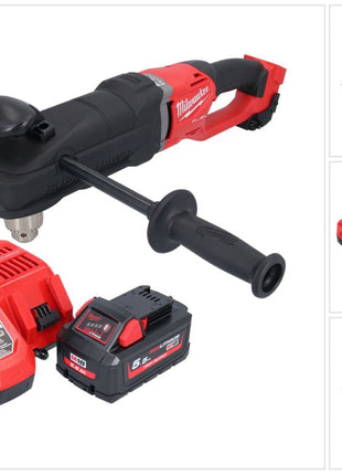 Milwaukee M18 FRAD2-551 Akku Winkelbohrmaschine 18 V 122 Nm Brushless + 1x Akku 5,5 Ah + Ladegerät