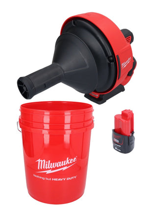 Milwaukee M12 BDC6-201C akumulatorowa wyciorarka do rur 12 V + 1x akumulator 2,0 Ah + spirala + łyżka - bez ładowarki