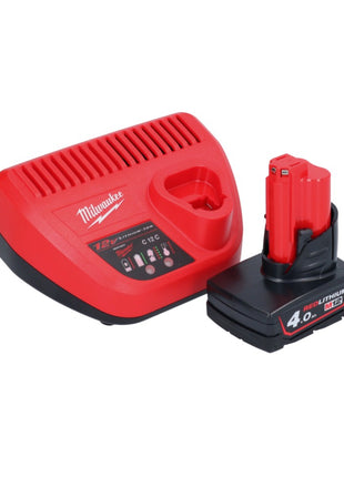 Milwaukee M12 BDC6-401C Akku Rohrreinigungsgerät 12 V + 1x Akku 4,0 Ah + Ladegerät + Spirale + Eimer