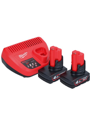 Milwaukee M12 BDC6-402C akumulatorowy udrażniacz rur 12 V + 2x akumulator 4,0 Ah + ładowarka + spirala + wiadro