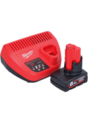 Milwaukee M12 BDC6-601C Akku Rohrreinigungsgerät 12 V + 1x Akku 6,0 Ah + Ladegerät + Spirale + Eimer