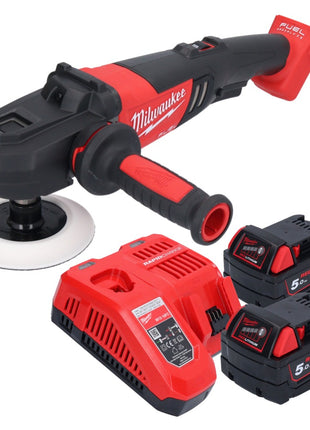 Milwaukee M18 FAP180-502 Polerka akumulatorowa 18 V 180 mm bezszczotkowa + 2x akumulator 5,0 Ah + ładowarka