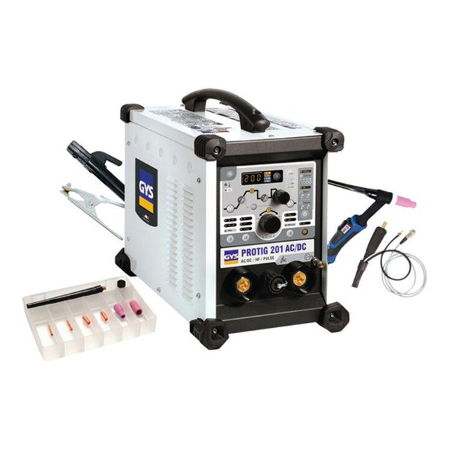 Sistema di saldatura TIG GYS PROTIG 201 AC/DC HF FV con accessori ( 1000152790 )