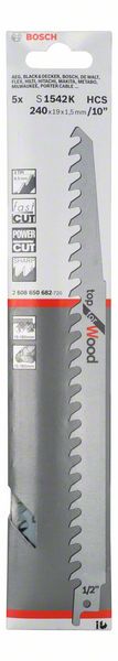 BOSCH Brzeszczot do piły szablastej S 1542 K Długość 240 mm Szerokość 19 mm ( 8000343821 )