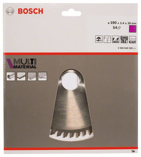 BOSCH Lame de scie circulaire Ø extérieur 190 mm nombre de dents 54 HLTCG ( 4000908903 )