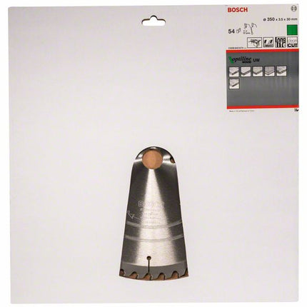 Lama circolare BOSCH Optiline Wood Ø esterno 350 mm Numero di denti 54 WZ ( 4000909110 )