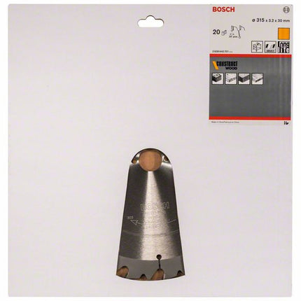 Lama circolare BOSCH Ø esterno 315 mm Numero di denti 20 WZ ( 4000815458 )