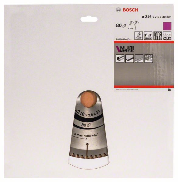 Lama circolare BOSCH Ø esterno 216 mm Numero di denti 80 HLTCG ( 8000342264 )