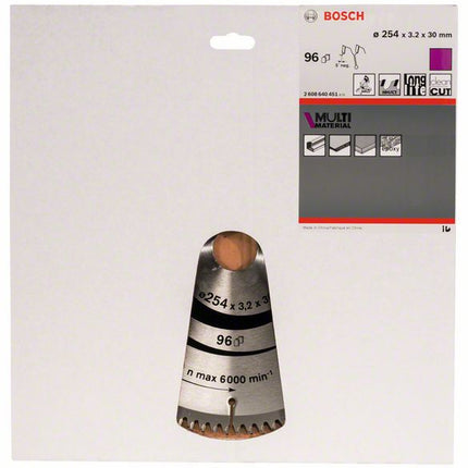BOSCH Kreissägeblatt Außen-Ø 254 mm Zähnezahl 96 HLTCG ( 8000342268 )