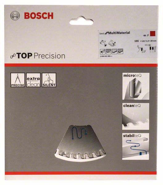Lama circolare BOSCH Ø esterno 165 mm Numero di denti 48 HLTCG ( 8000342274 )