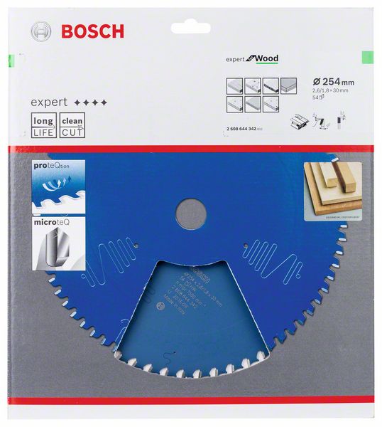 Lama circolare BOSCH Ø esterno 254 mm Numero di denti 54 WZ ( 8000342204 )