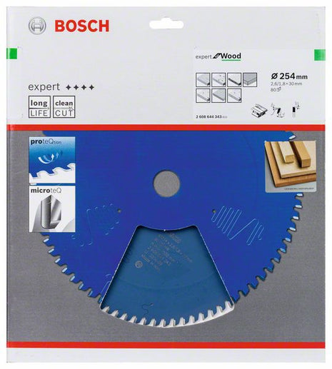 BOSCH Lame pour scie circulaire  D. ext. 254 mm nombre de dents 80 WZ ( 8000342205 )