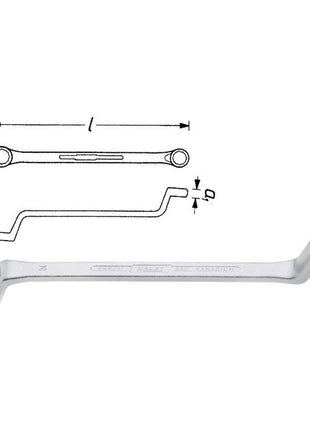 HAZET Doppelringschlüssel 630 24 x 27 mm 340 mm ( 8000462661 )