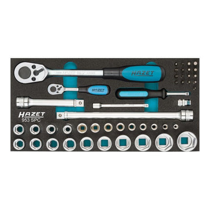 Set di chiavi a bussola HAZET 953SPC 47 pezzi 1/4 + 1/2 ″ ( 4000822783 )