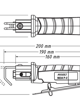 HAZET Druckluftsäbelsäge 9034P-2 Holz ( 4000898947 )