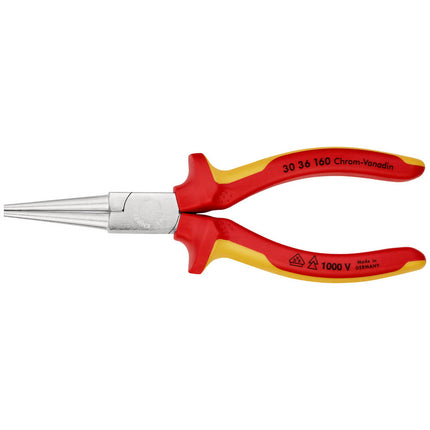 Pinze a becchi lunghi KNIPEX lunghezza totale 160 mm forma 3 ( 4000810304 )