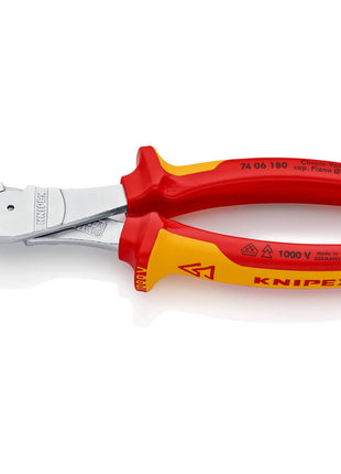 KNIPEX Coupeuse latér. diag. à forte démultipl.  longueur 180 mm ( 4000810166 )