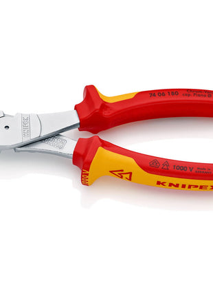 KNIPEX Coupeuse latér. diag. à forte démultipl.  longueur 180 mm ( 4000810166 )