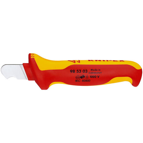 Nóż do zdejmowania izolacji KNIPEX długość 155 mm długość ostrza 28 mm ( 4000794989 )